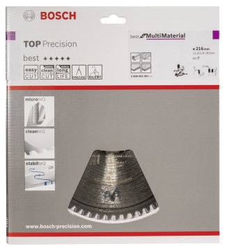 Bosch - Best Serisi Hassas Kesim Çoklu Malzeme için Daire Testere Bıçağı 216*30 mm 64 Diş
