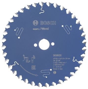 Bosch - Expert Serisi Ahşap için Daire Testere Bıçağı 160*20 mm 36 Diş