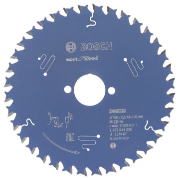 Bosch - Expert Serisi Ahşap için Daire Testere Bıçağı 165*30 mm 36 Diş
