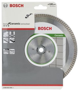 Bosch - Best Serisi Seramik İçin, Extra Temiz Kesim Turbo Segman  Elmas Kesme Diski 180 mm