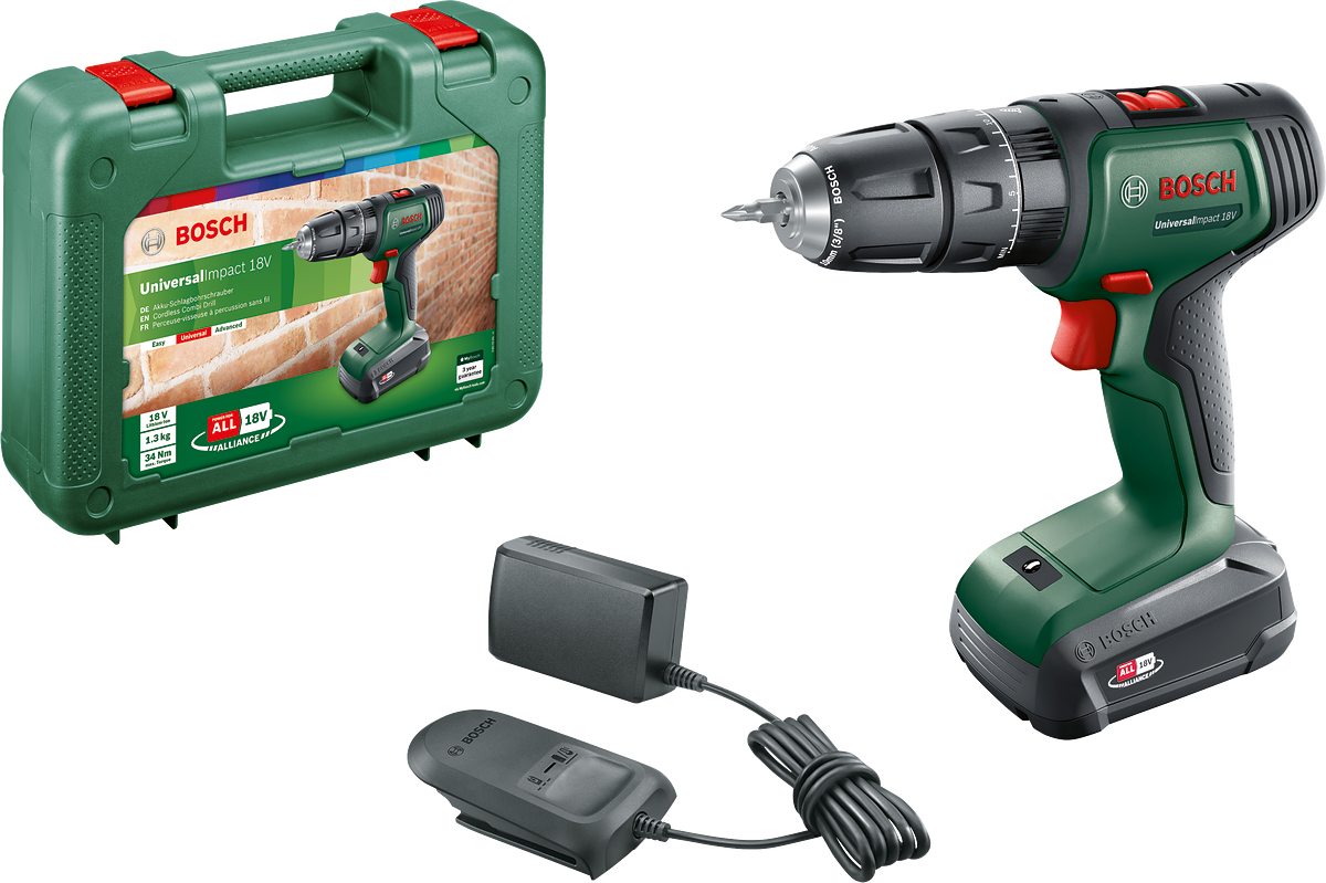 Bosch UniversalImpact 18 Akülü Darbeli Matkap Tek Akülü