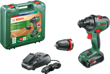 Bosch AdvancedDrill 18 Çift Akülü Delme Vidalama Makinesi 18V (1 x 2,5 Ah) + Şarj Cihazı AL 1830 CV