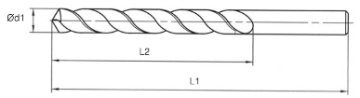 MTE 18.5 mm Silindirik Saplı Uzun Matkap Ucu-HSS (5 li Paket)