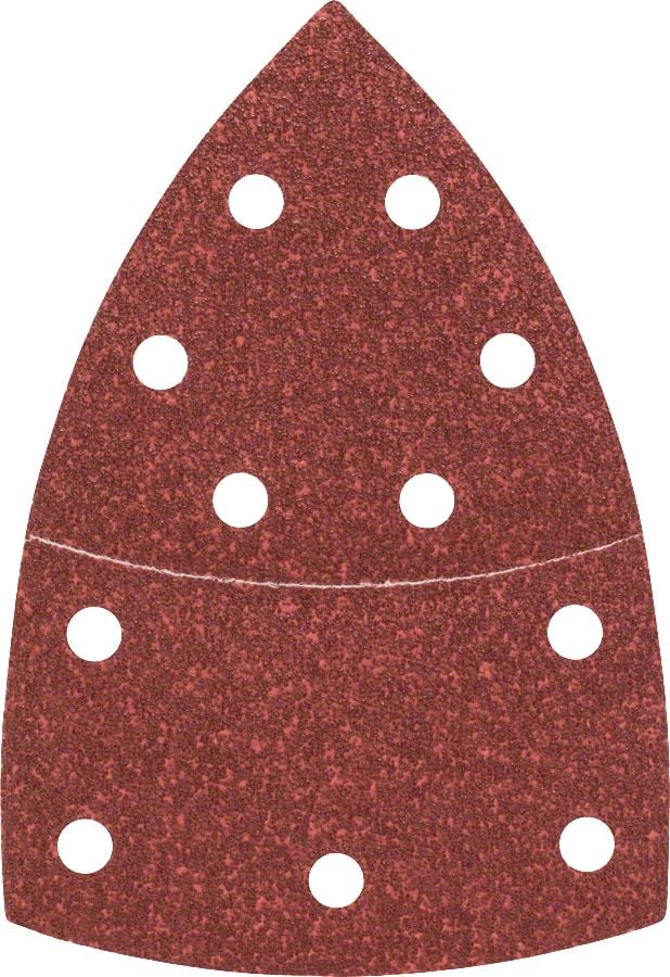 Bosch - Multi Zımpara Kağıdı 10'lu, 102 x 62/93 mm 60 Kum 11 Delik