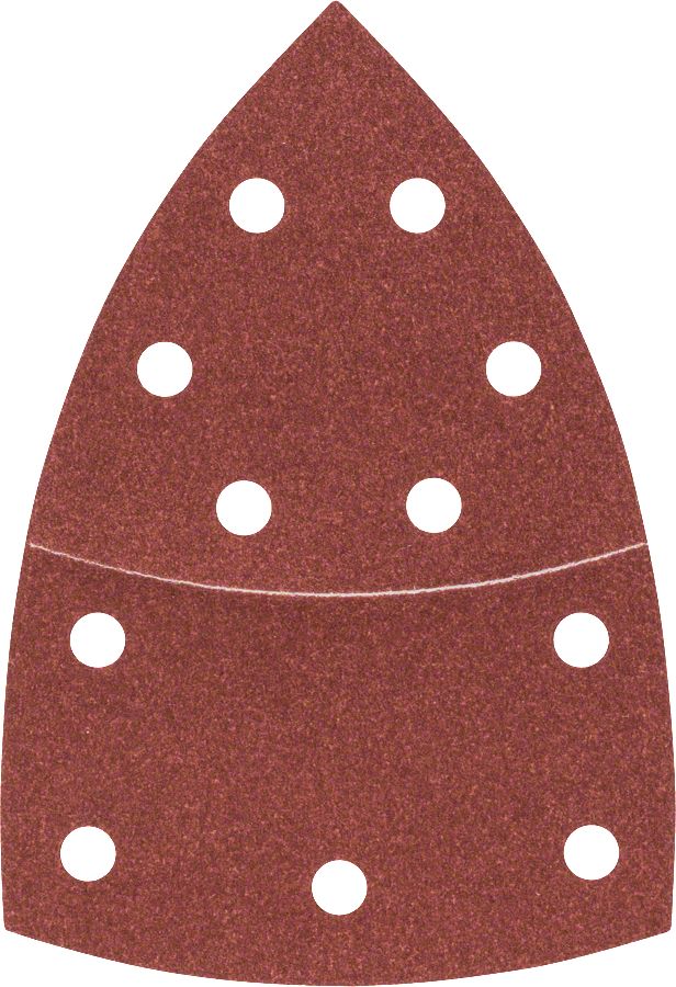 Bosch - Multi Zımpara Kağıdı 10'lu, 102 x 62/93 mm 120 Kum 11 Delik