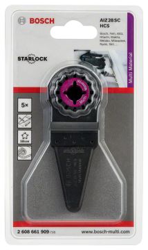 Bosch - Starlock - AIZ 28 SC - HCS Universal Derz ve Macun Kesici Bıçak 5'li