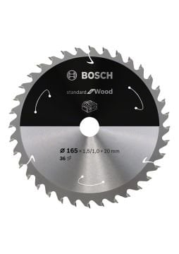 Bosch - Standard for Serisi Ahşap için Akülü Daire Testere Bıçağı 165*20 mm 36 Diş