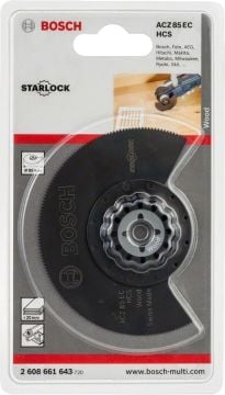 Bosch - Starlock - ACZ 85 EC - HCS Ahşap İçin Segman Testere Bıçağı, Bombeli 1'li