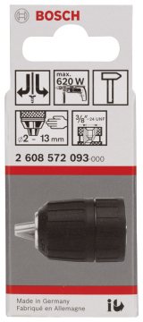 Bosch - 1,5-13 mm - 3/8''-24 Anahtarsız Mandren