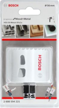 Bosch - Yeni Progressor Serisi Ahşap ve Metal için Delik Açma Testeresi (Panç) 56 mm