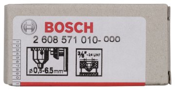 Bosch - 0,5-6,5 mm 3/8''-24 Anahtarlı Mandren