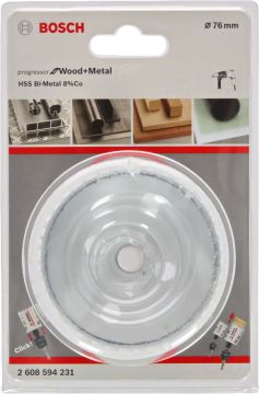 Bosch - Yeni Progressor Serisi Ahşap ve Metal için Delik Açma Testeresi (Panç) 76 mm