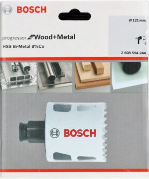 Bosch - Yeni Progressor Serisi Ahşap ve Metal için Delik Açma Testeresi (Panç) 121 mm