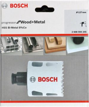 Bosch - Yeni Progressor Serisi Ahşap ve Metal için Delik Açma Testeresi (Panç) 127 mm