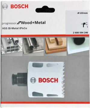 Bosch - Yeni Progressor Serisi Ahşap ve Metal için Delik Açma Testeresi (Panç) 133 mm