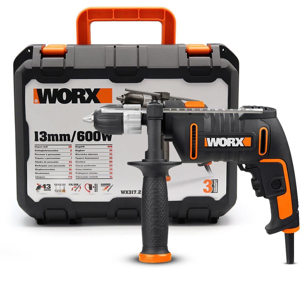 WORX WX317.2 600Watt 13mm Profesyonel Darbeli Matkap