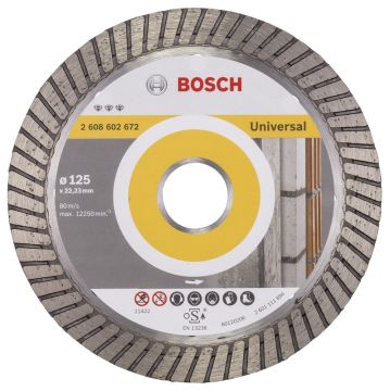 Bosch - Best Serisi Genel Yapı Malzemeleri İçin Turbo Segmanlı Elmas Kesme Diski 125 mm