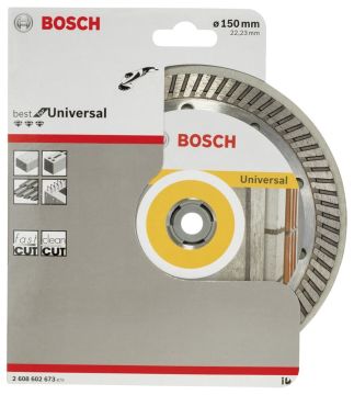 Bosch - Best Serisi Genel Yapı Malzemeleri İçin Turbo Segmanlı Elmas Kesme Diski 150 mm