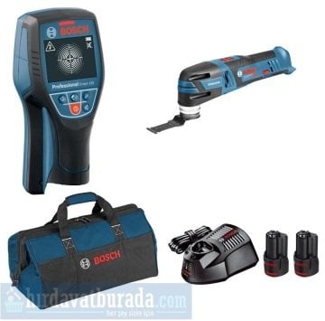 BOSCH D-TECT 120 Akülü Duvar Tarama Cihazı + GOP 12V-28 Çok Yönlü Kesici