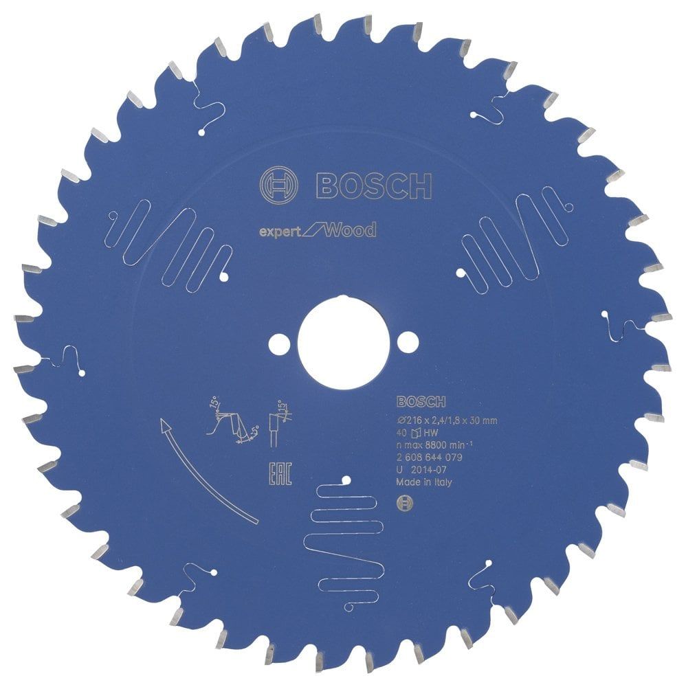 Bosch - Expert Serisi Ahşap için Daire Testere Bıçağı 216*30 mm 40 Diş