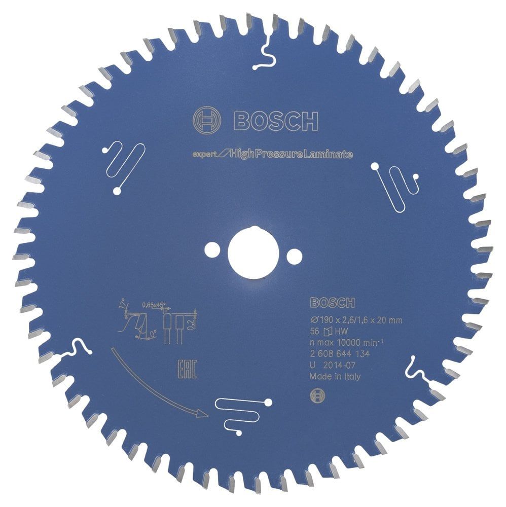 sınçlı Lamine Panel ve Trespa için Daire Testere Bıçağı 190*20 mm 56 Diş