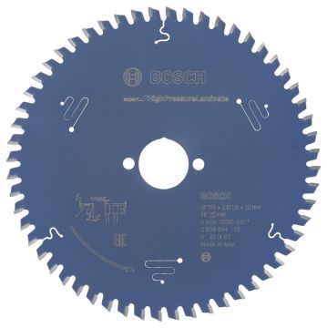 Bosch - Expert Serisi Yüksek Basınçlı Lamine Panel ve Trespa için Daire Testere Bıçağı 190*30 mm 56 Diş