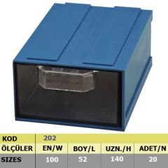 Set 202 (20 Adet) Plastik Çekmeceli Kutu