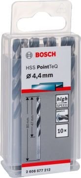 Bosch - HSS-PointeQ Metal Matkap Ucu 4,4 mm 10'lu