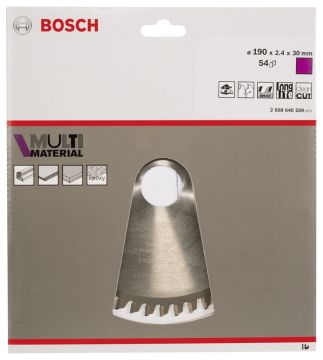 Bosch - Standard for Serisi Çoklu Malzeme için Daire Testere Bıçağı 190*30 mm 54 Diş