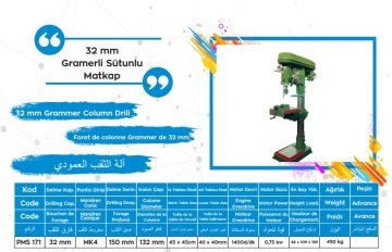 Peksan 32 MM Sutunlu Matkap