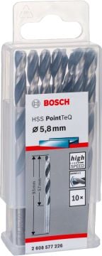 Bosch - HSS-PointeQ Metal Matkap Ucu 5,8 mm 10'lu