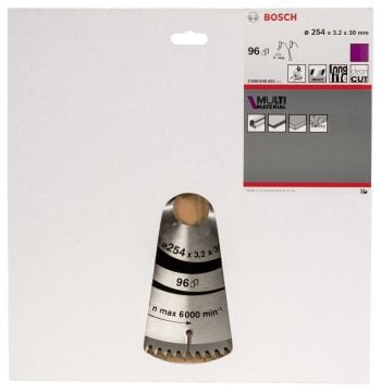 Bosch - Standard for Serisi Çoklu Malzeme için Daire Testere Bıçağı 254*30 mm 96 Diş