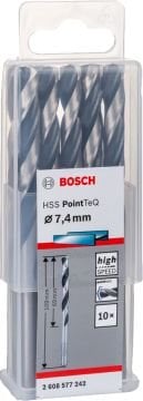 Bosch - HSS-PointeQ Metal Matkap Ucu 7,4 mm 10'lu