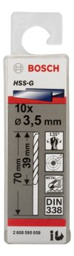 Bosch - HSS-G Metal Matkap Ucu 3,5*70 mm 10'lu Paket