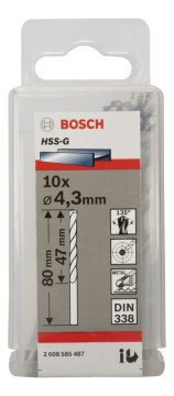 Bosch - HSS-G Metal Matkap Ucu 4,3*80 mm 10'lu Paket