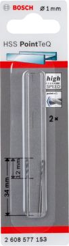 Bosch - HSS-PointeQ Metal Matkap Ucu 1,0 mm 2'li