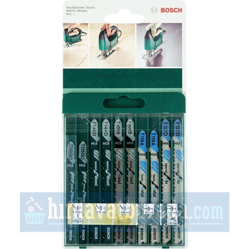 Bosch - 10 Parça Dekupaj Testere Seti Karışık