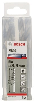 Bosch - HSS-G Metal Matkap Ucu 8,9*125 mm 5'li Paket