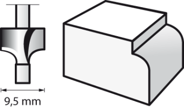 DREMEL Freze Ucu 9,5mm 612