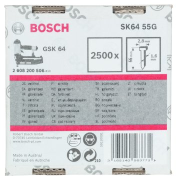 Bosch - GSK 64 Çivisi 55 mm 2500li Galvanizli
