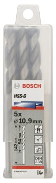 Bosch - HSS-G Metal Matkap Ucu 10,9*142 mm 5'li Paket