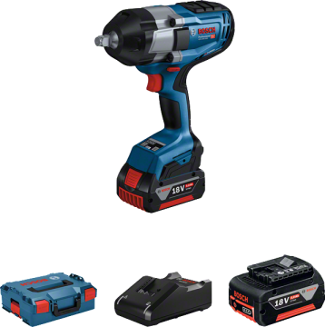 Bosch Professional GDS 18V-1000 (2 x 5.0 Ah; L-Boxx) Akülü Darbeli Somun Sıkma Makinesi