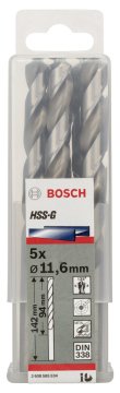 Bosch - HSS-G Metal Matkap Ucu 11,6*142 mm 5'li Paket
