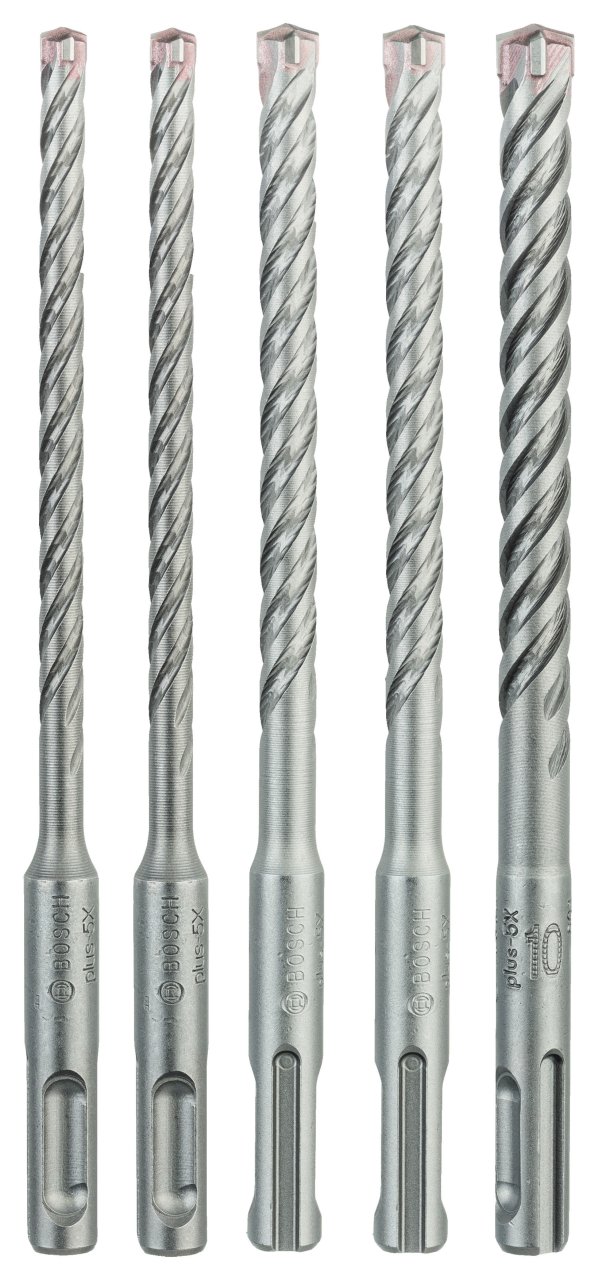 Bosch - SDS plus-5X Serisi Kırıcı Delici Matkap Ucu 5 Parça Set (6,6,8,8,10 x 160 mm)