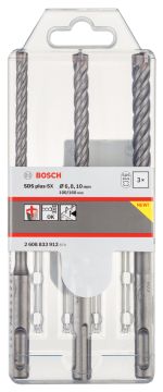 Bosch - SDS plus-5X Serisi Kırıcı Delici Matkap Ucu 3 Parça Set ( 6,8,10 x 160 mm)