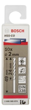 Bosch - HSS-Co Metal Matkap Ucu 2*49 mm 10'lu Paket