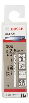 Bosch - HSS-Co Metal Matkap Ucu 2,5*57 mm 10'lu Paket