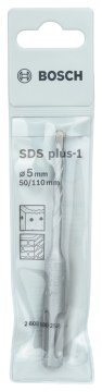 Bosch - Plus-1 Serisi, SDS-plus Kırıcı Delici Matkap Ucu 5*110 mm