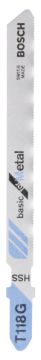 Bosch - Ekonomik Seri Metal İçin T 118 G Dekupaj Testeresi Bıçağı - 5'Li Paket