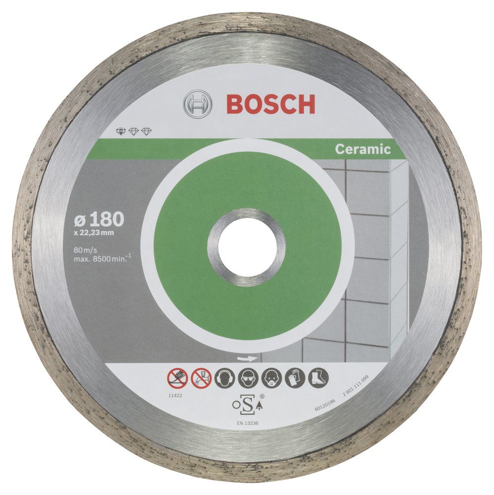 Bosch - Standard Seri Seramik İçin, 9+1 Elmas Kesme Diski Set 180 mm